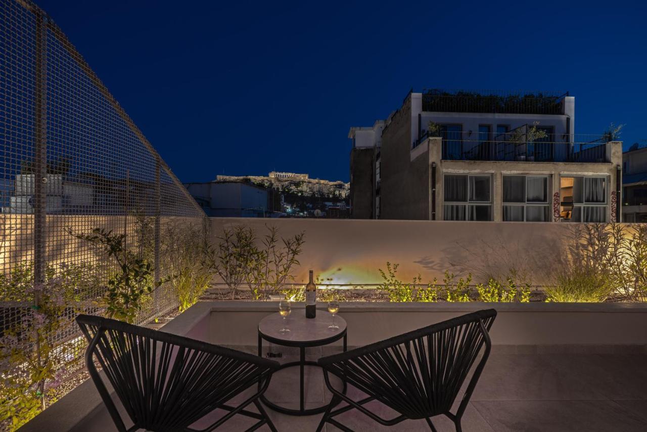 Hellenic Vibes Smart Hotel Aten Exteriör bild The view from the rooftop